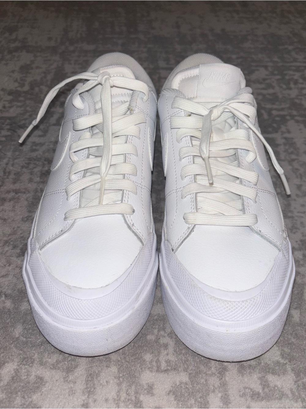 Nike White Low-Top Leather Sneakers